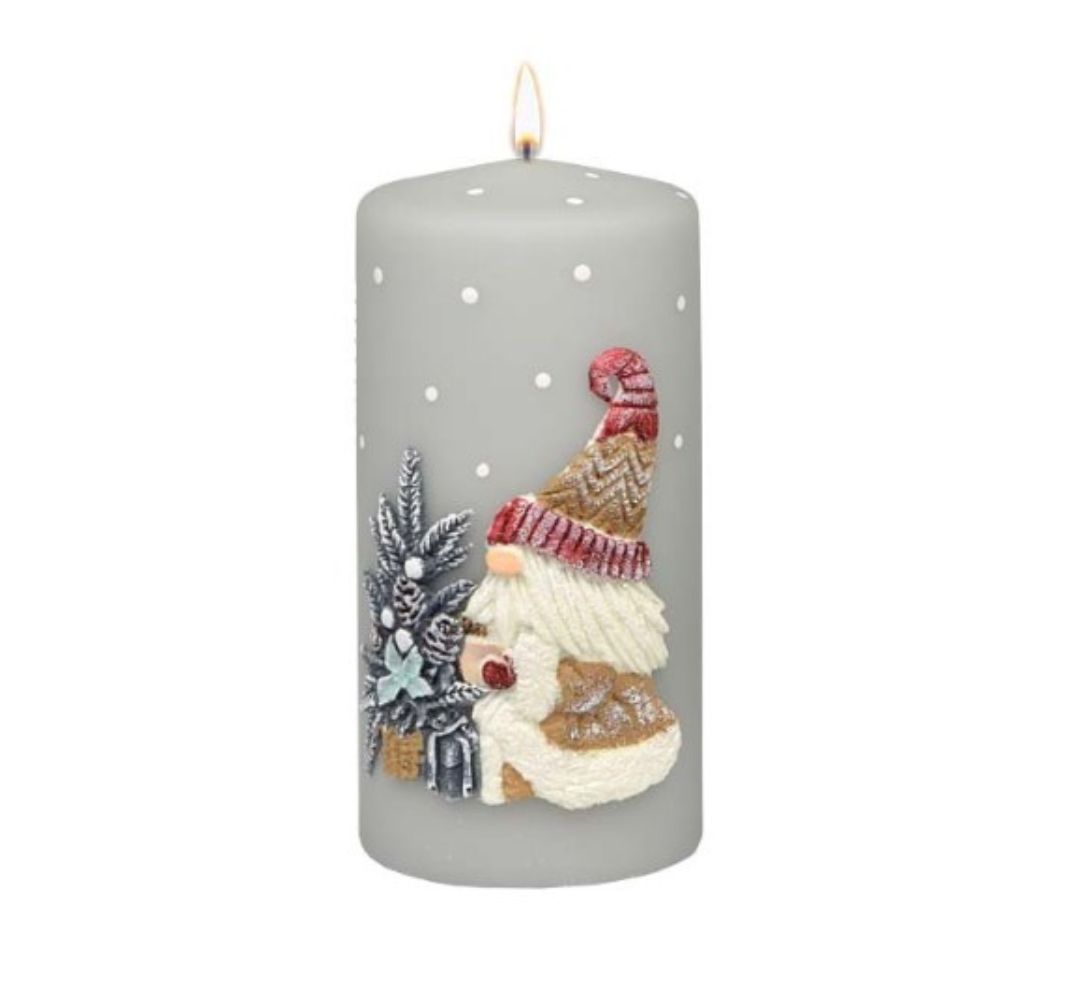 Świeca pieńkowa elf popiel 15 cm - Adpal