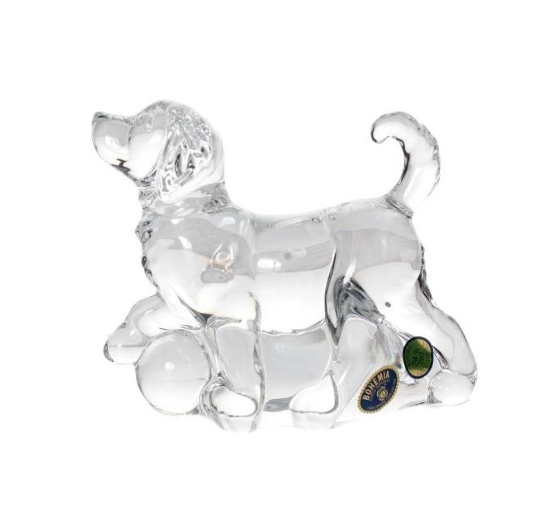 Figurka kryształowa 13,6 cm Bohemia - Pies