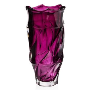 Wazon kryształowy 30 cm Bohemia - Flamenco Purple