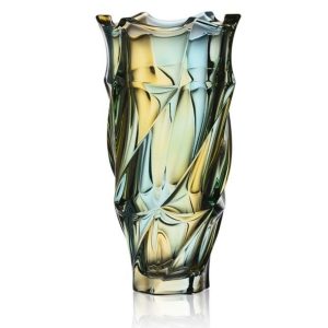 Wazon kryształowy 30 cm Bohemia - Flamenco Lemon