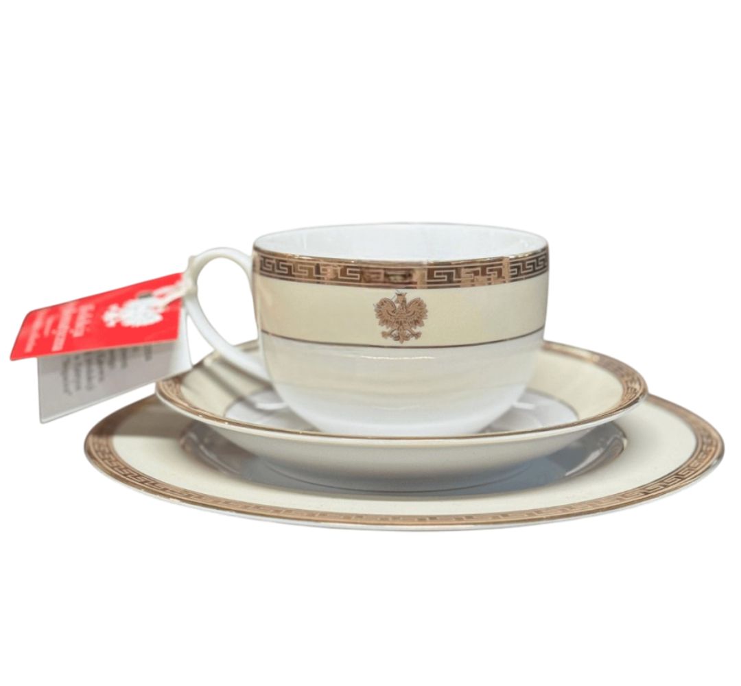 Zestaw śniadaniowy 3 elementy z orłem Bogucice - Domenico