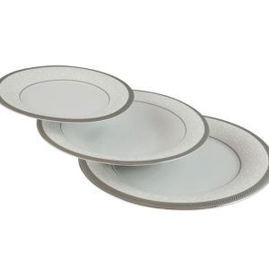 Zestaw talerzy na 6 osób (18 el.) Bogucice – Geos Platin
