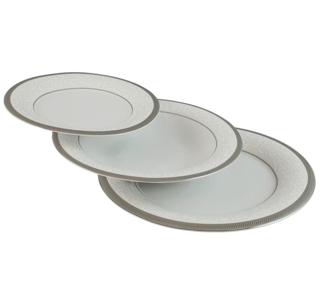 Zestaw talerzy na 6 osób (18 el.) Bogucice – Geos Platin