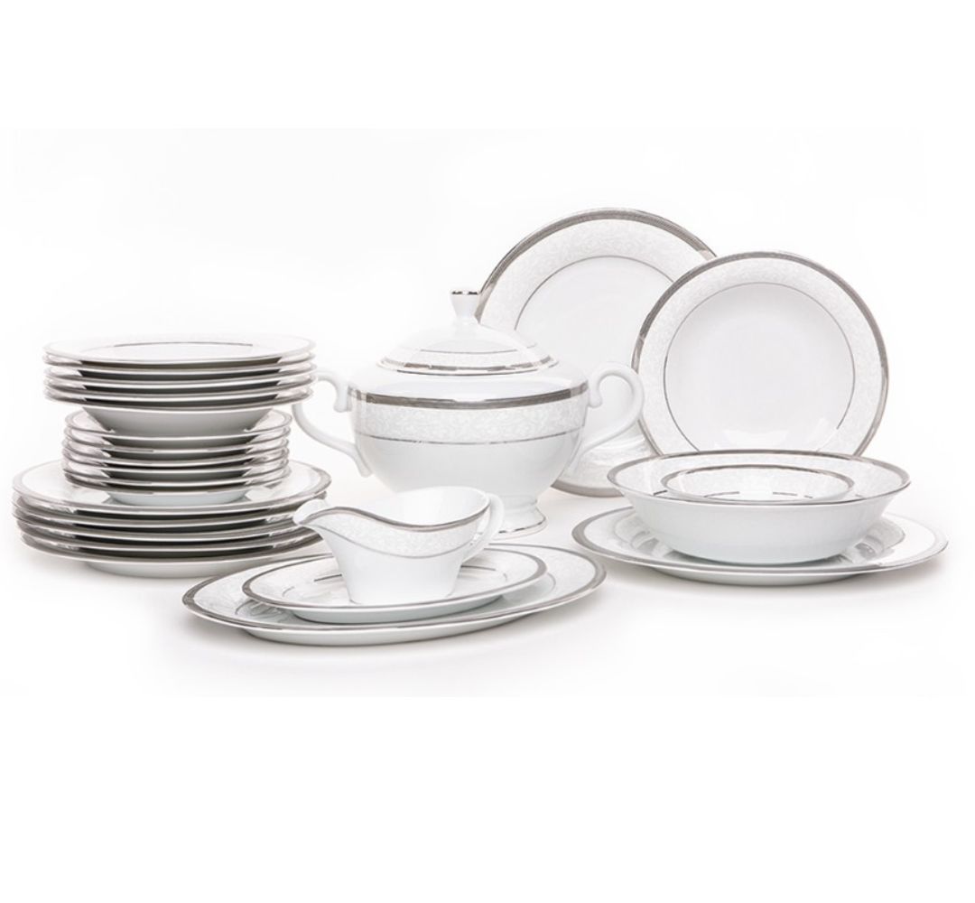 Serwis obiadowy na 6 osób (25 el.) Bogucice – Geos Platin