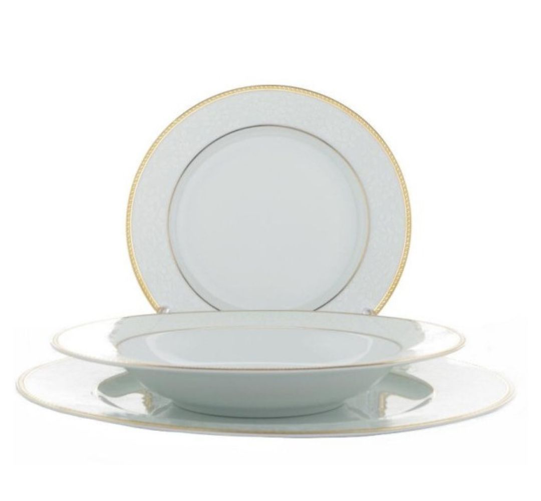 Zestaw talerzy na 6 osób (18 el.) Bogucice - New Hollis Gold