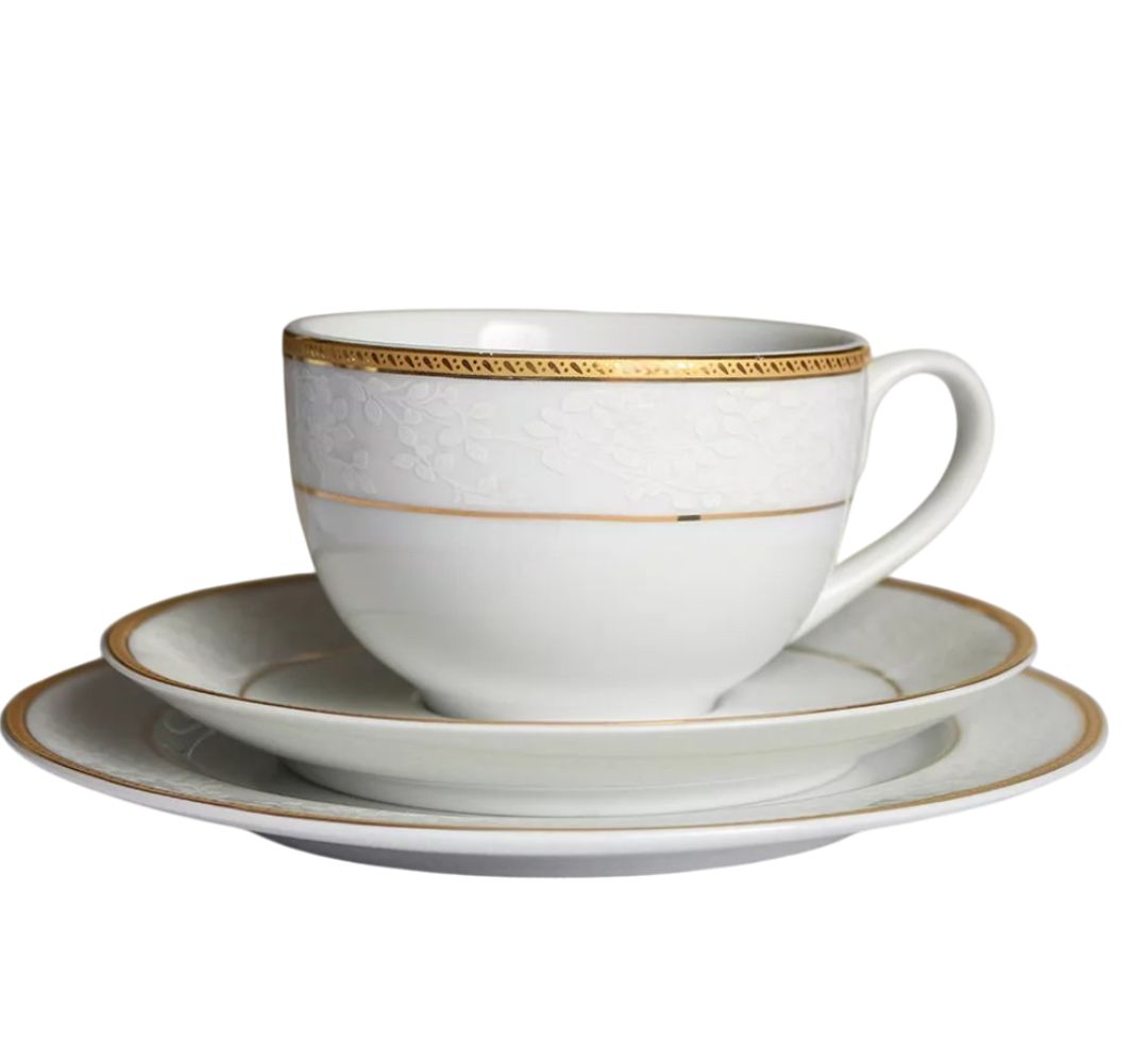 Serwis do herbaty na 6 osób (12 el.) Bogucice - New Hollis Gold