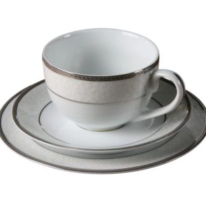 Serwis do herbaty na 6 osób (12 el.) Bogucice - New Hollis Platin