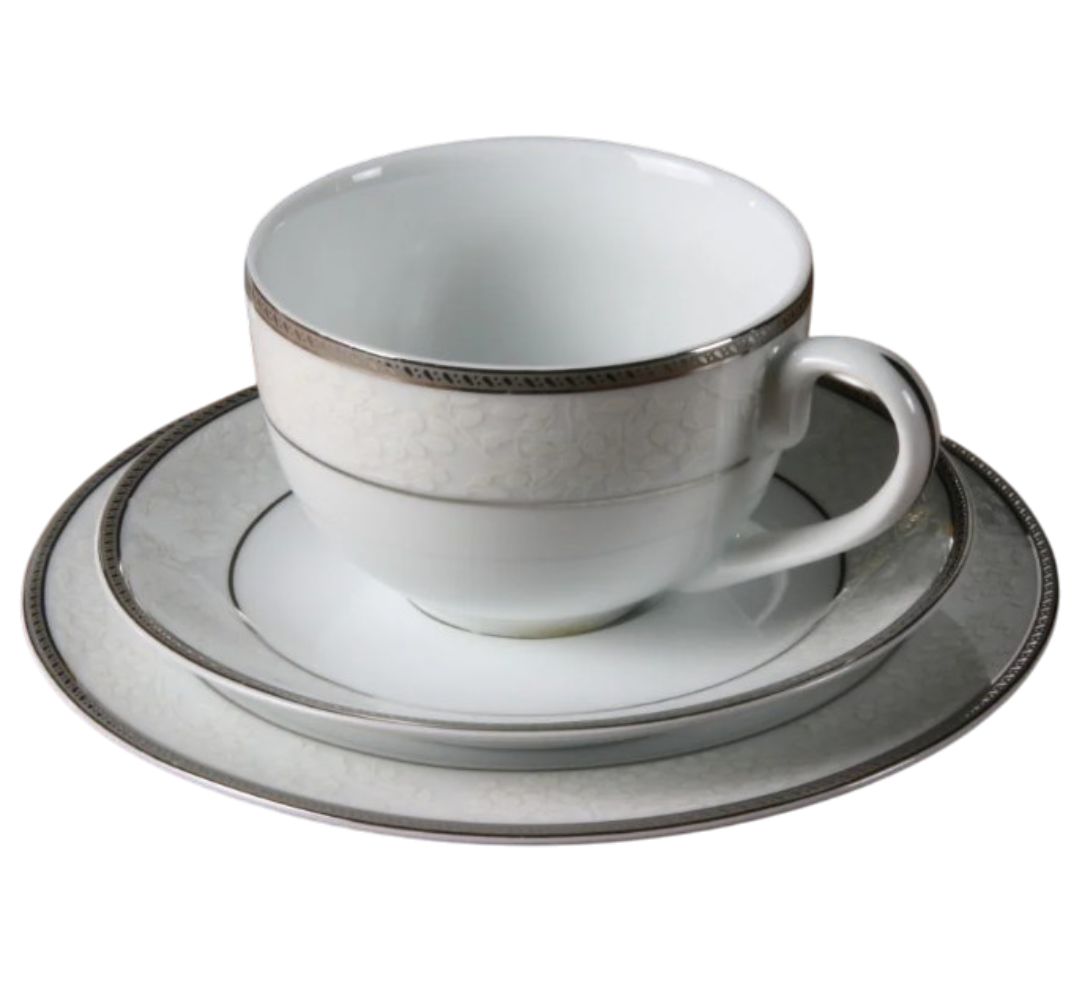 Serwis do herbaty na 6 osób (12 el.) Bogucice - New Hollis Platin