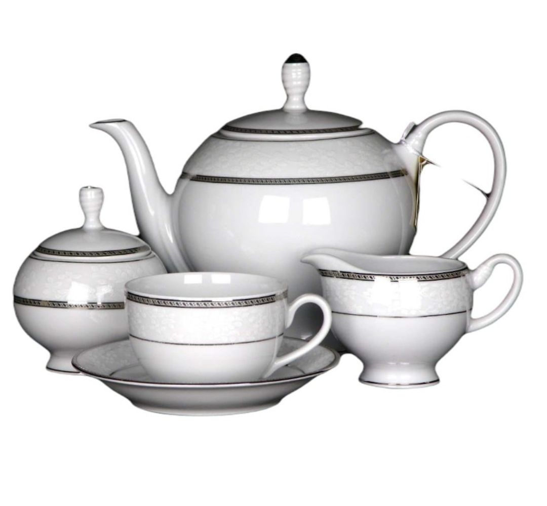 Serwis do herbaty na 6 osób (15 el.) Bogucice - New Hollis Platin