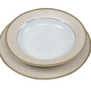 Komplet talerzy na 6 osób (18 el.) Bogucice - Martha Gold