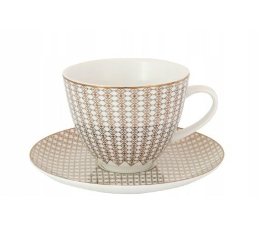 Filiżanka jumbo ze spodkiem 450 ml Bogucice - Muskat - obrazek 2