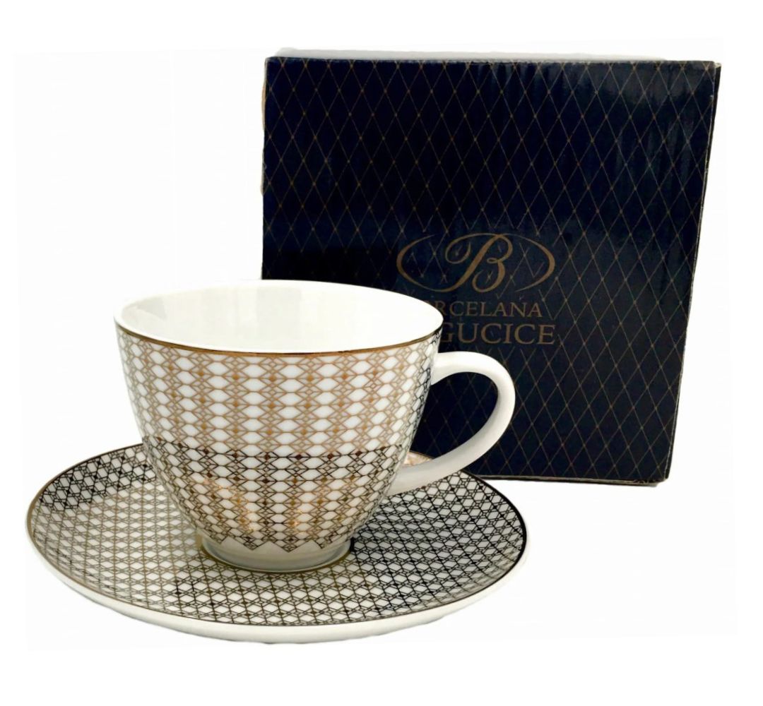 Filiżanka jumbo ze spodkiem 450 ml Bogucice - Muskat