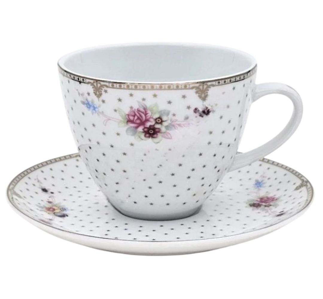 Filiżanka ze spodkiem jumbo 450 ml Bogucice - Kolia