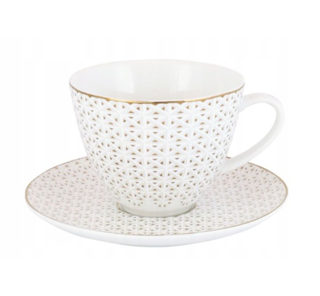 Filiżanka jumbo ze spodkiem 450 ml Bogucice - Oktan