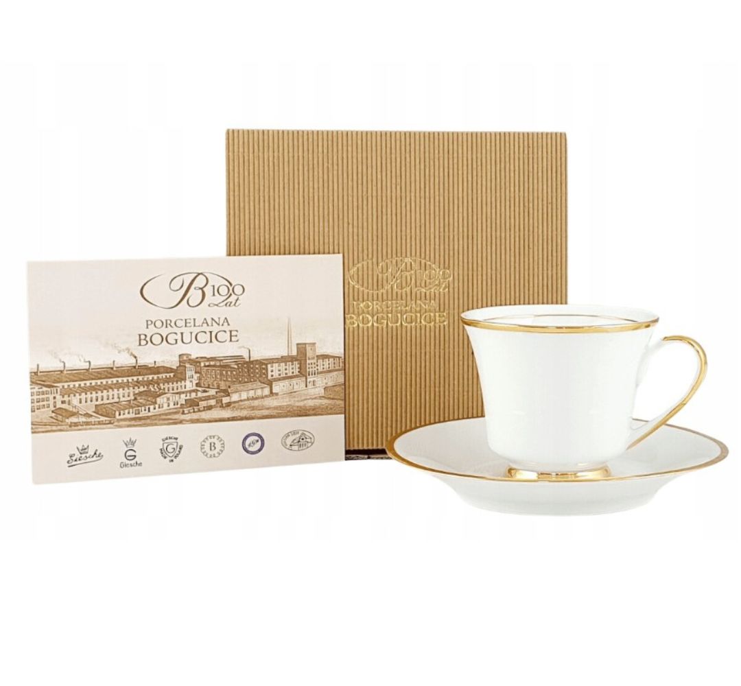 Filiżanka ze spodkiem 200 ml Bogucice - Oxford Gold