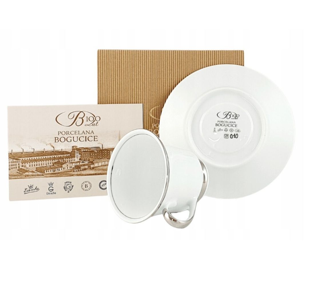Filiżanka ze spodkiem 200 ml Bogucice - Oxford Platin