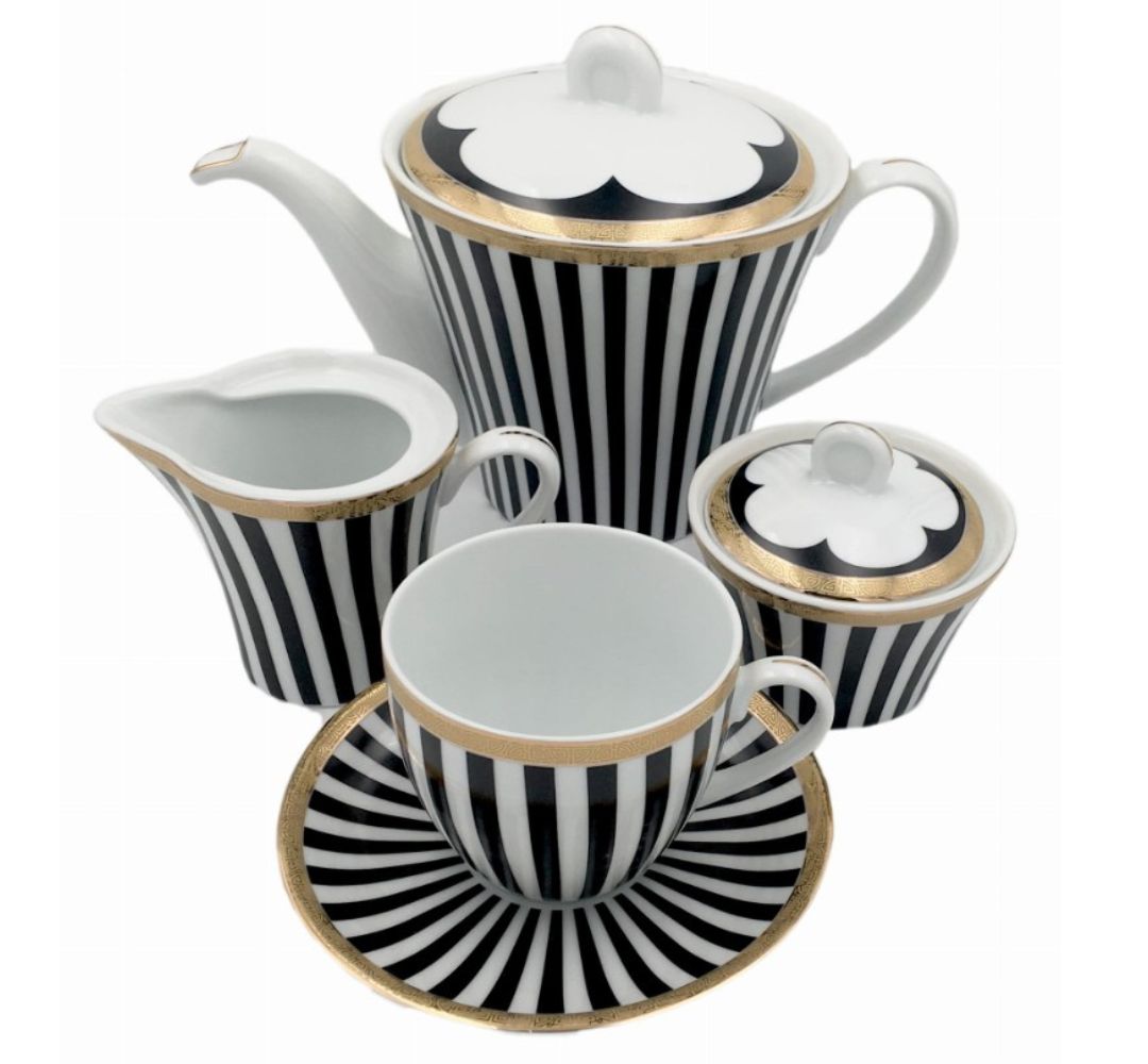 Serwis do herbaty na 6 osób (15 el.) Bogucice - Serko