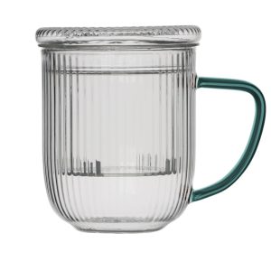 Szklanka żaroodporna z zaparzaczem i pokrywką 400 ml MPL - Justine