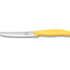 Nóż ząbkowany żółty 11cm Victorinox – Swiss Classic