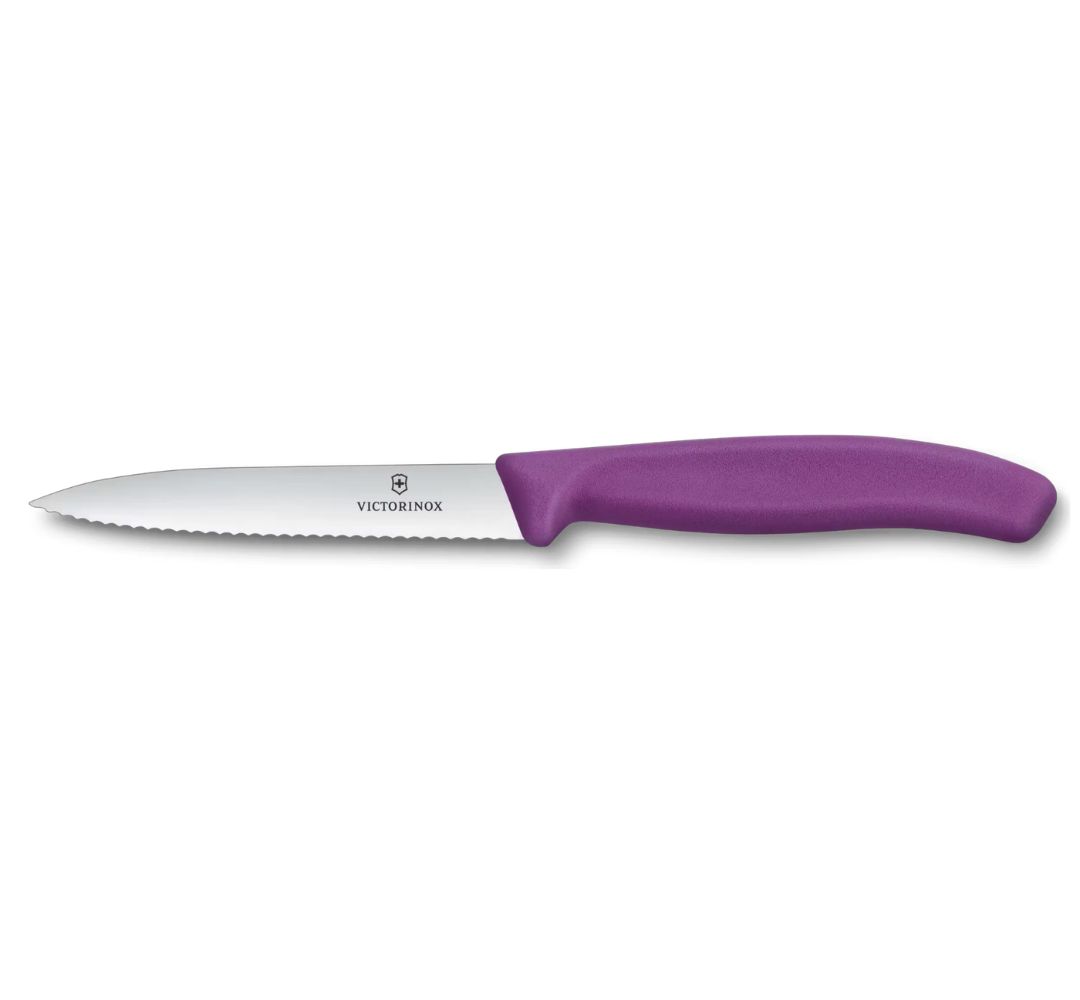 Nóż ząbkowany fioletowy 10cm Victorinox – Swiss Classic