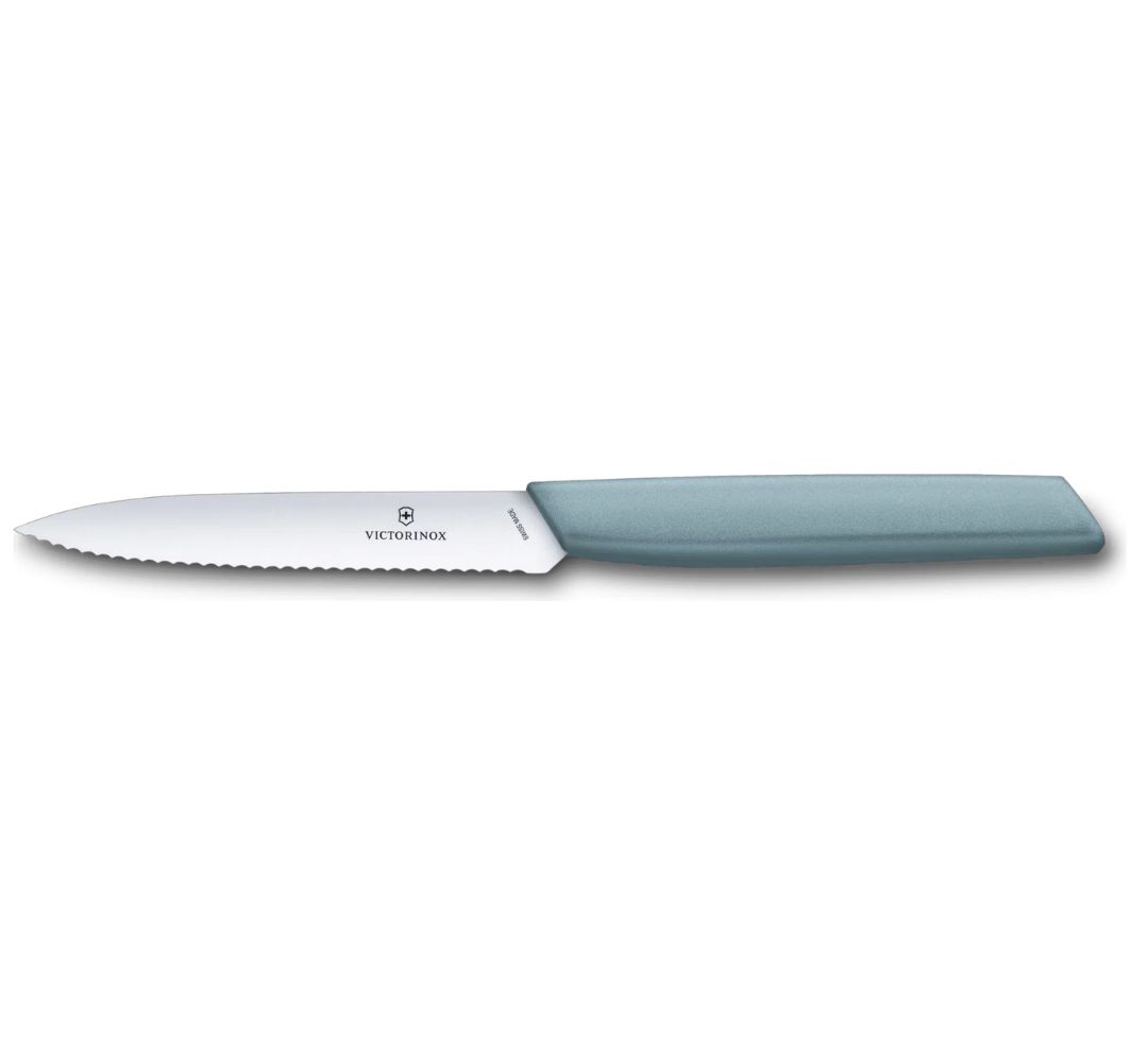 Nóż ząbkowany niebieski 10cm Victorinox - Swiss Modern