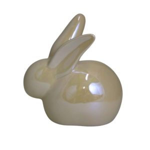 Królik ceramiczny beżowy duży 15 cm - Ewax