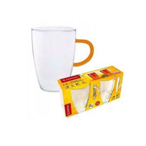 Komplet 2 szklanek żaroodpornych z kolorowym uchem 350 ml Termisil - Agata