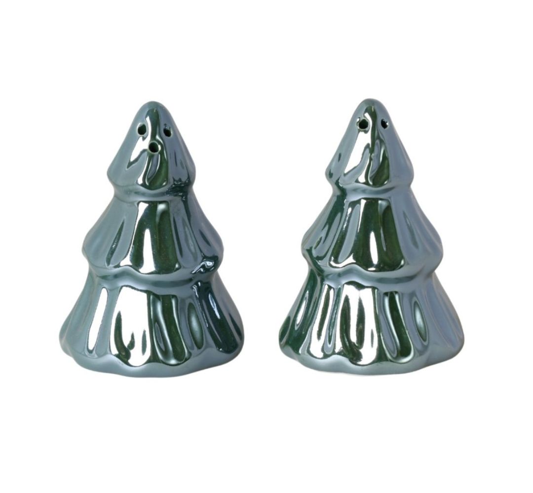 Choinka ceramiczna zielona sól/pieprz 8 cm - Ewax
