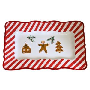 Talerz ceramiczny ręcznie malowany 39x25 - Ewax