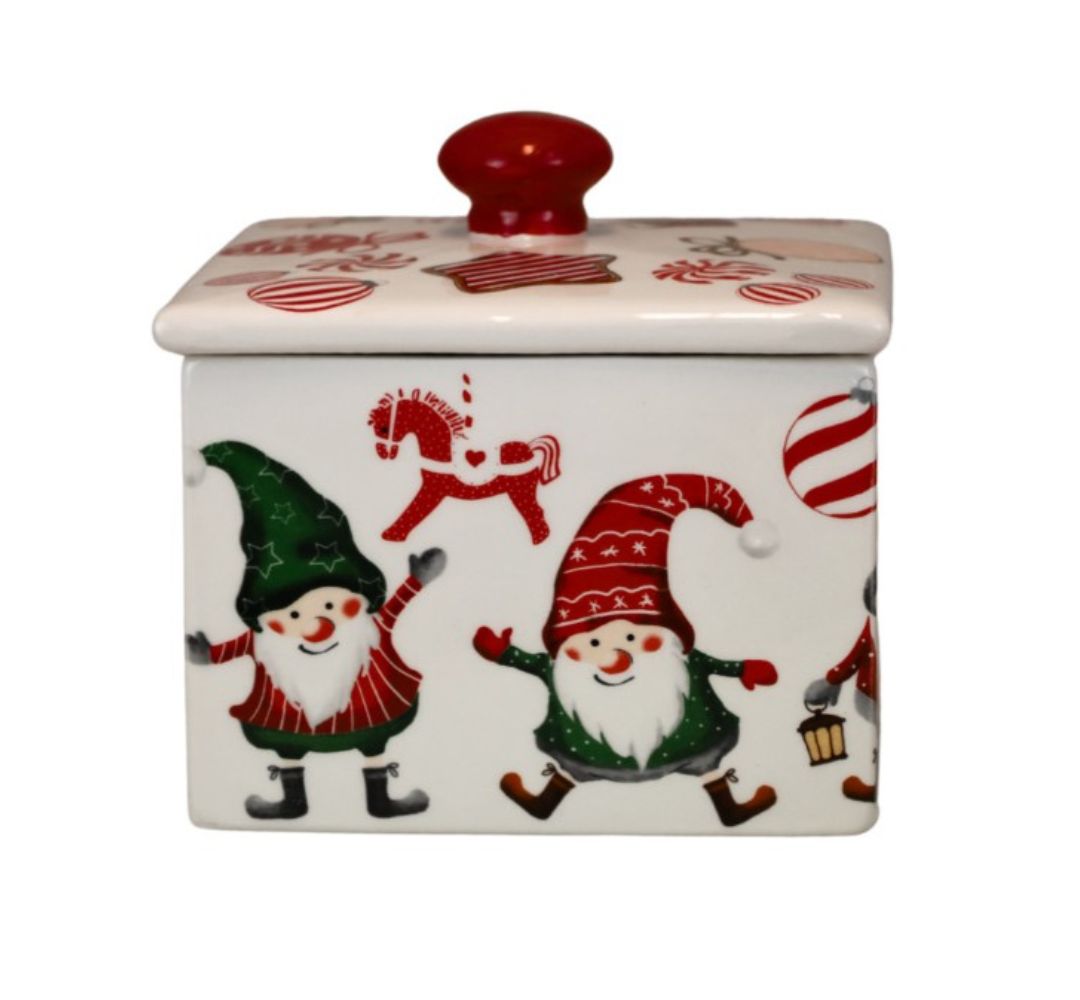Pojemnik ceramiczny skrzaty 13 cm - Ewax