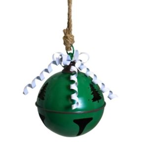 Dzwonek metalowy zielony 20x20x25 cm - Ewax