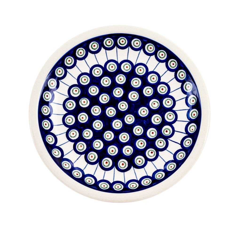 Talerz obiadowy płytki 24 cm dek. 8 - Bolesławiec