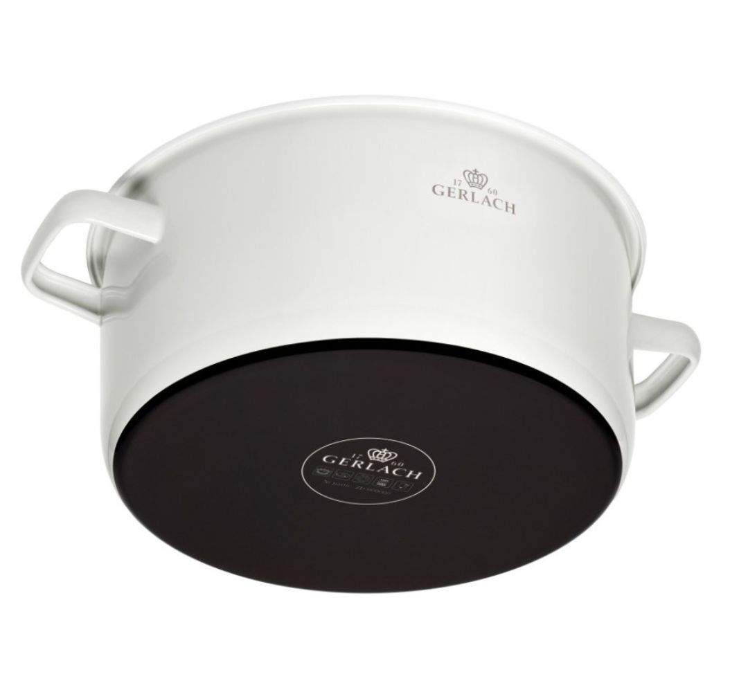 Komplet garnków 6 elementów Gerlach – Natur Enamel Biały - obrazek 4