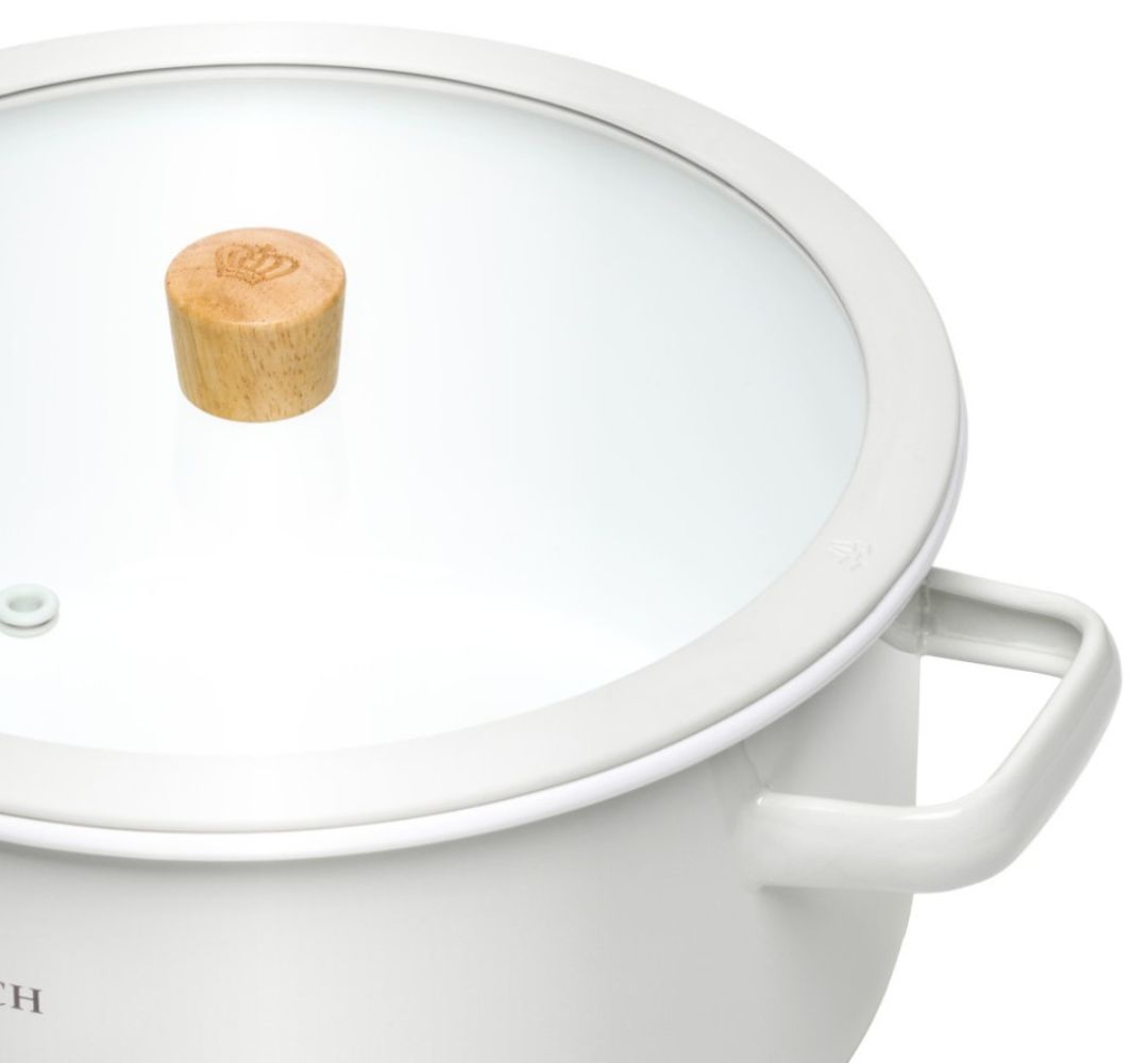 Komplet garnków 6 elementów Gerlach – Natur Enamel Biały - obrazek 3