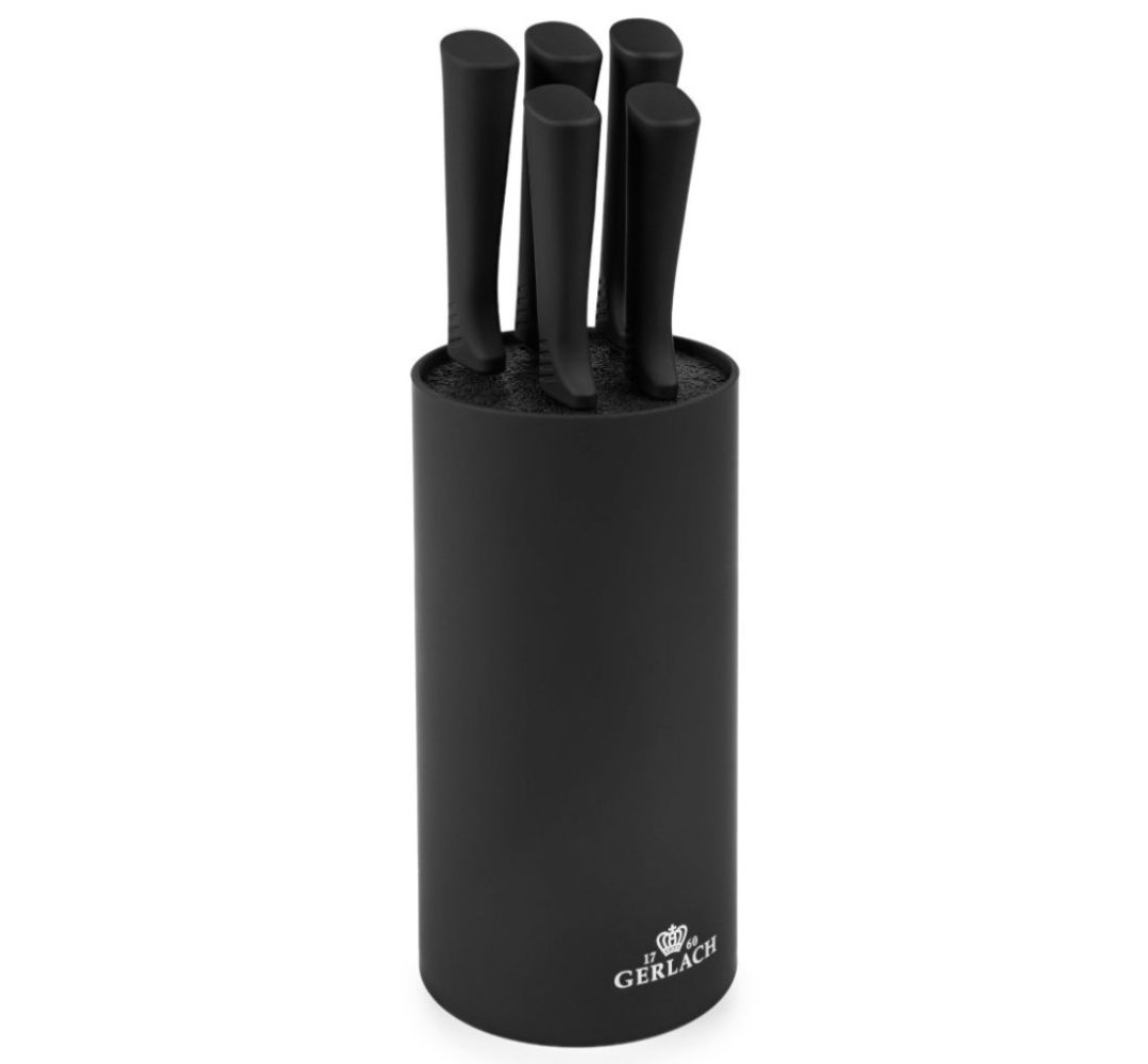 Komplet noży kuchennych w bloku  5 sztuk Gerlach - Smart Black