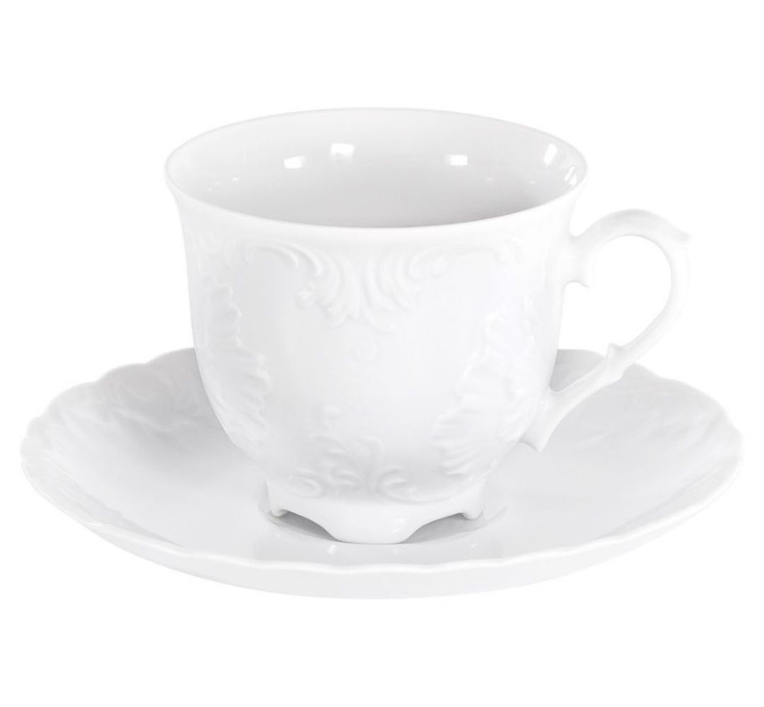 Filiżanka classic 250 ml bez spodka Ćmielów - Rococo Białe