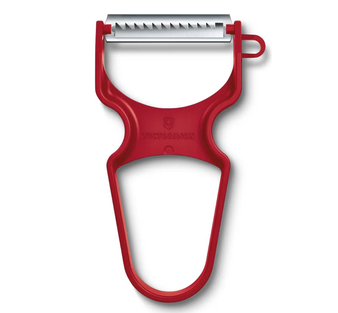 Obieraczka czerwona pozioma ząbkowana – Victorinox