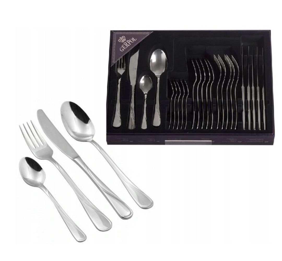 Komplet sztućców na 6 osób (24 el.) Gerpol - Amber