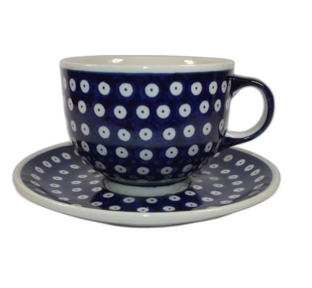 Filiżanka ze spodkiem jumbo 500 ml dek. 42 - Bolesławiec