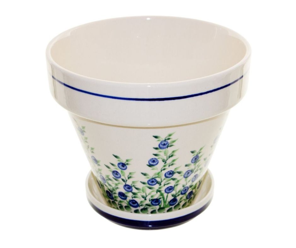 Donica z podstawką 16 cm dek. 1208 - Bolesławiec