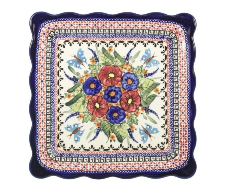 Talerz obiadowy herbatnik 24 cm dek. 149art – Bolesławiec