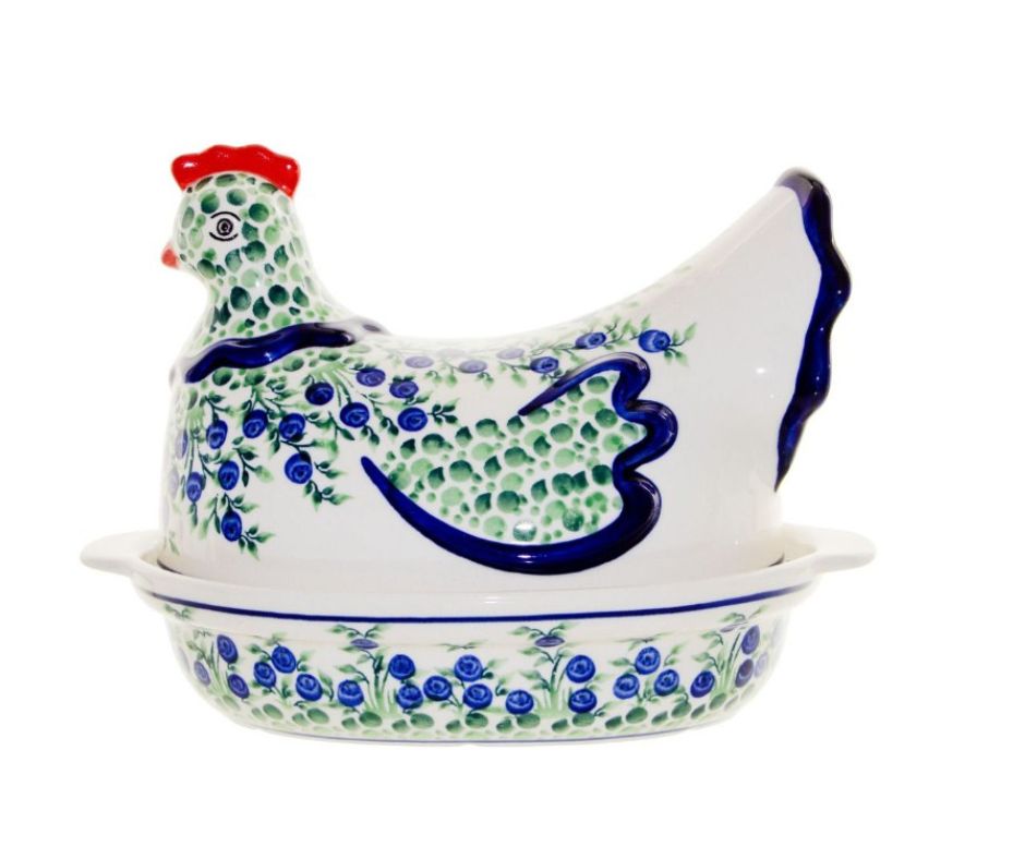 Kura kokoszka półmisek 25 cm dek. 1208 – Bolesławiec