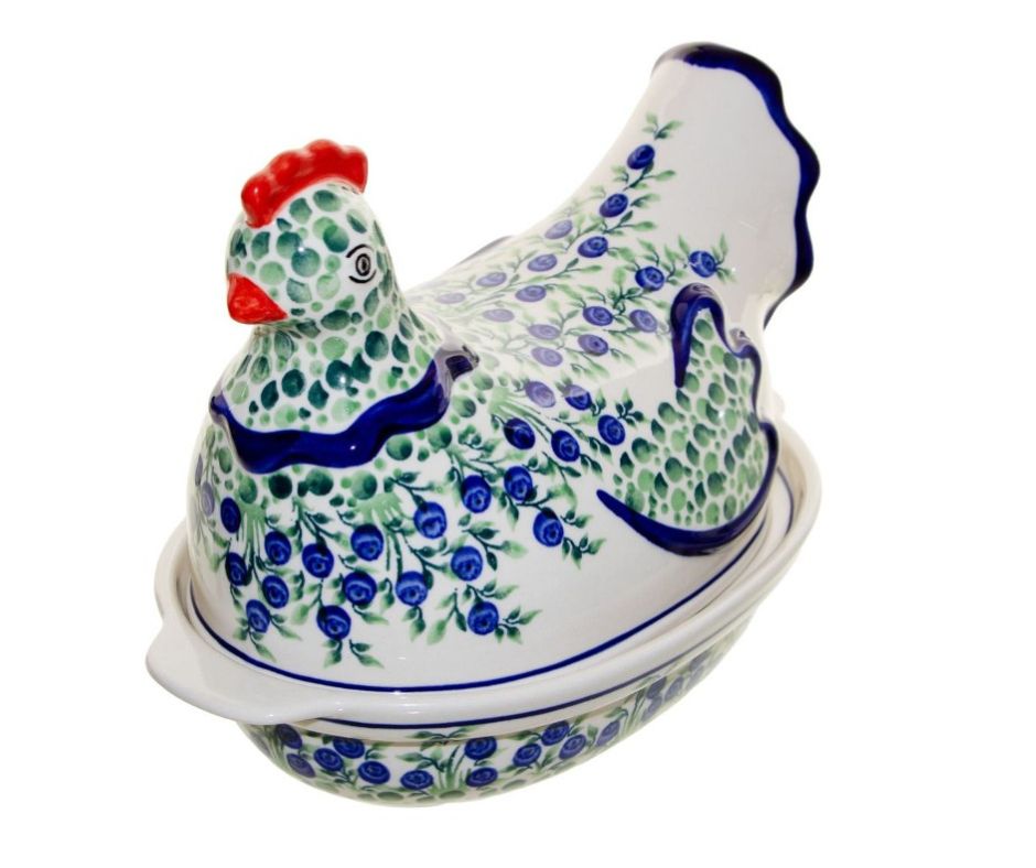 Kura kokoszka półmisek 25 cm dek. 1208 – Bolesławiec - obrazek 2