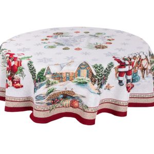 Obrus okrągły gobelinowy świąteczny średnica 160 cm - Marco Polo