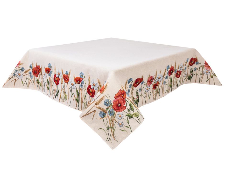 Obrus gobelinowy maki 137x137 cm - Marco Polo