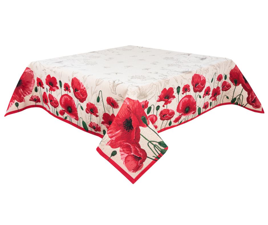 Obrus gobelinowy maki 137x180 cm - Marco Polo