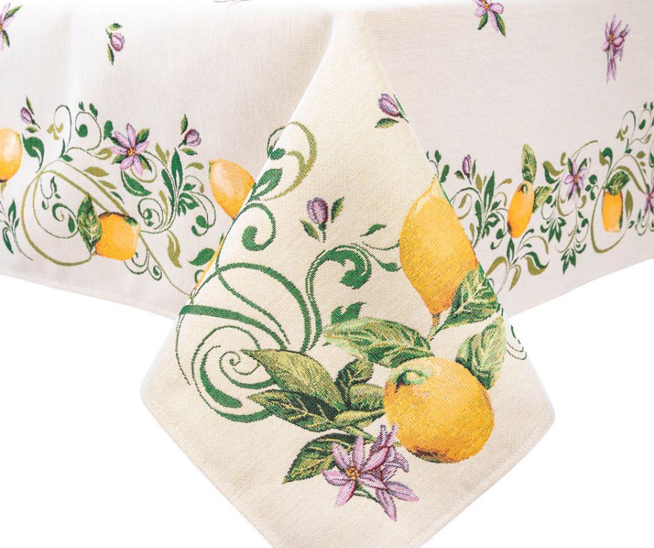 Obrus gobelinowy cytryny 137x220 cm - Marco Polo - obrazek 2