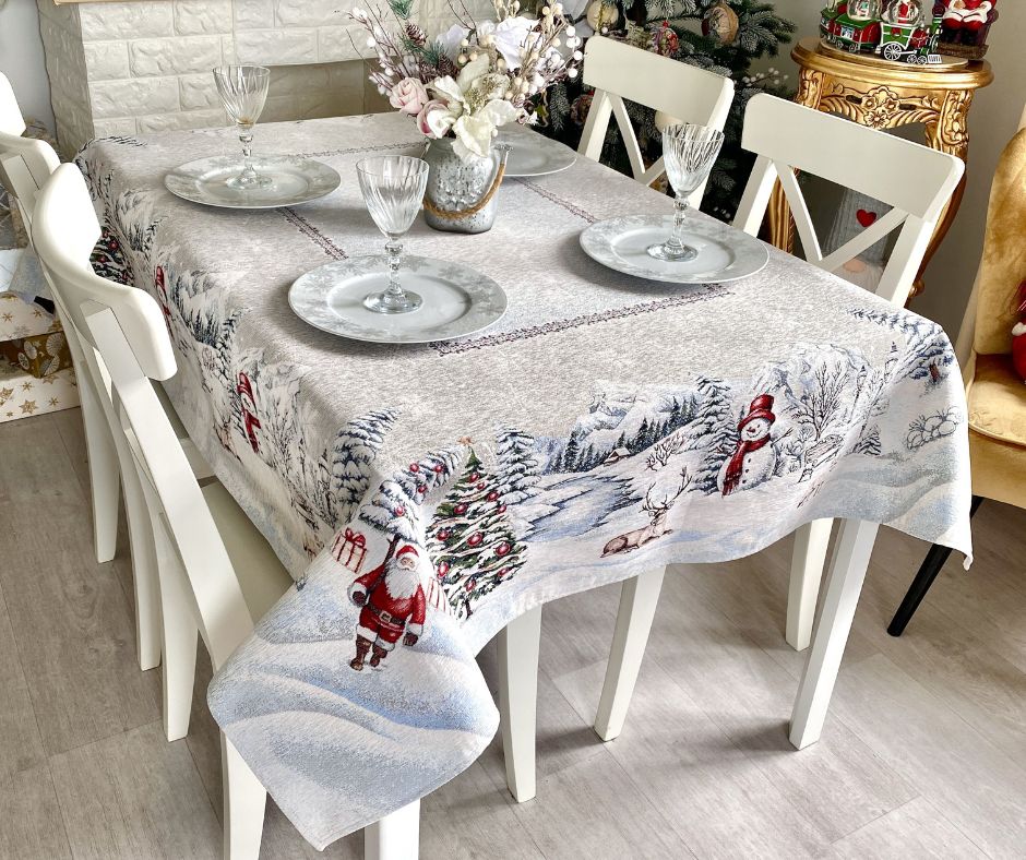 Obrus gobelinowy świąteczny 137x240 cm - Marco Polo - obrazek 4