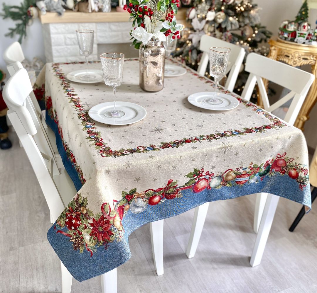 Obrus gobelinowy świąteczny 137x180 cm - Marco Polo - obrazek 2