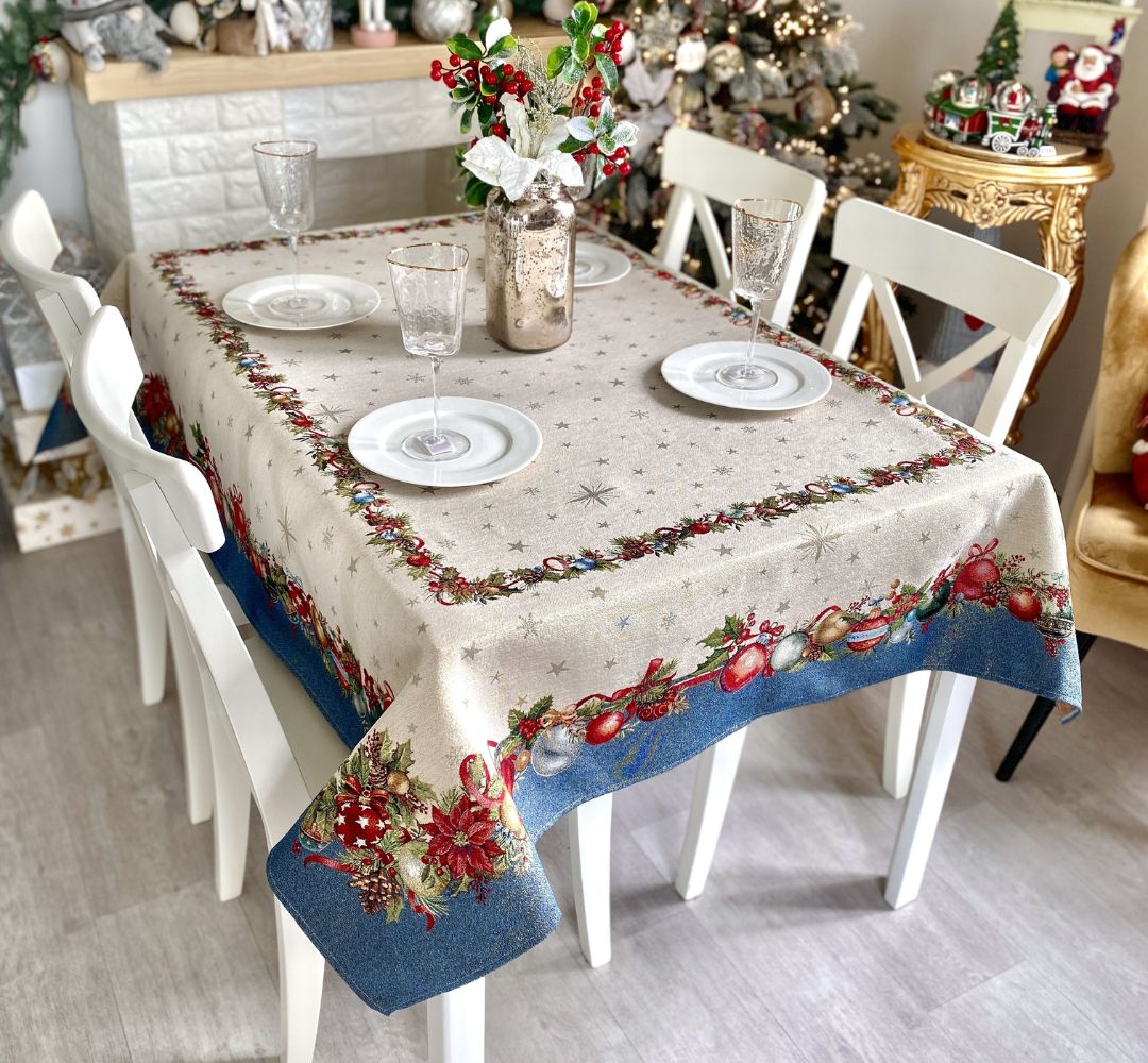 Obrus gobelinowy świąteczny 137x240 cm - Marco Polo - obrazek 3